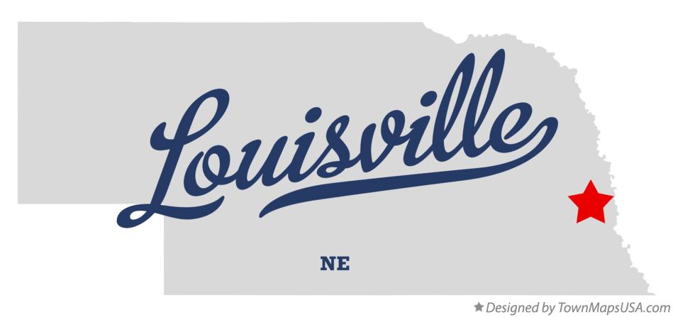 Map of Louisville Nebraska NE