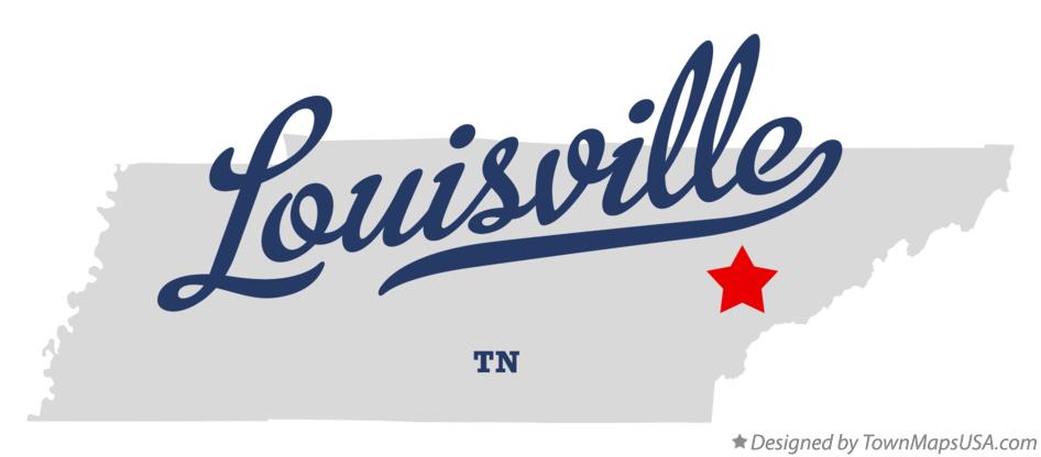 Map of Louisville Tennessee TN