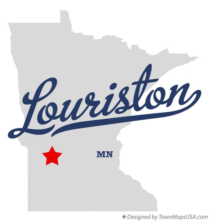 Map of Louriston Minnesota MN