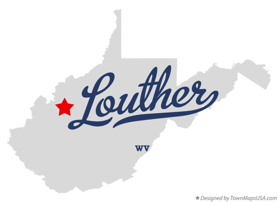 Map of Louther West Virginia WV