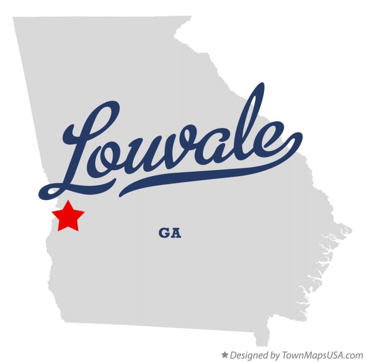 Map of Louvale Georgia GA