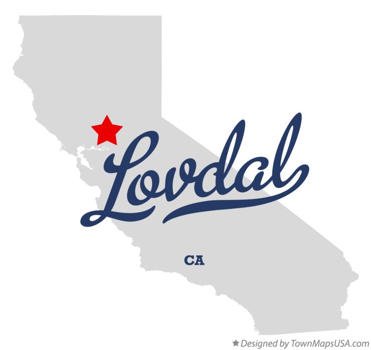 Map of Lovdal California CA