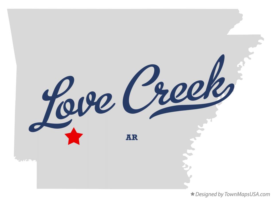 Map of Love Creek Arkansas AR