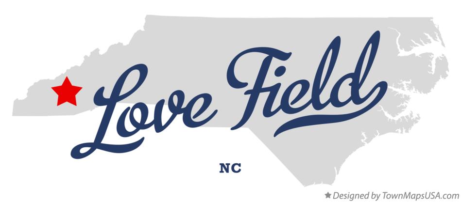 Map of Love Field North Carolina NC
