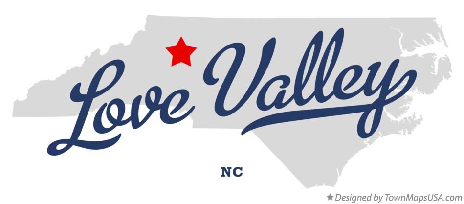 Map of Love Valley North Carolina NC