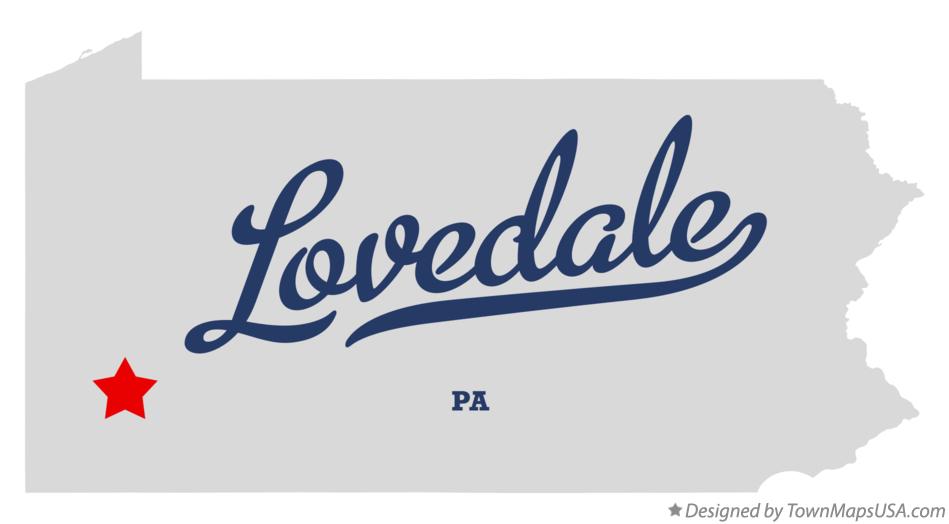 Map of Lovedale Pennsylvania PA