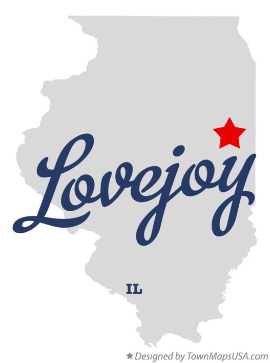 Map of Lovejoy Illinois IL