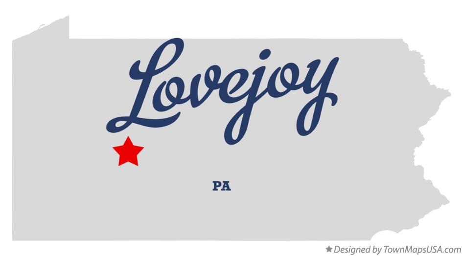 Map of Lovejoy Pennsylvania PA