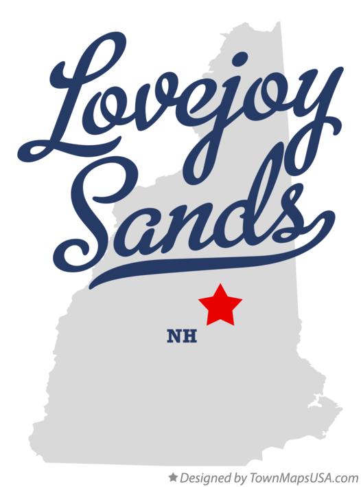 Map of Lovejoy Sands New Hampshire NH