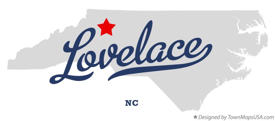 Map of Lovelace North Carolina NC