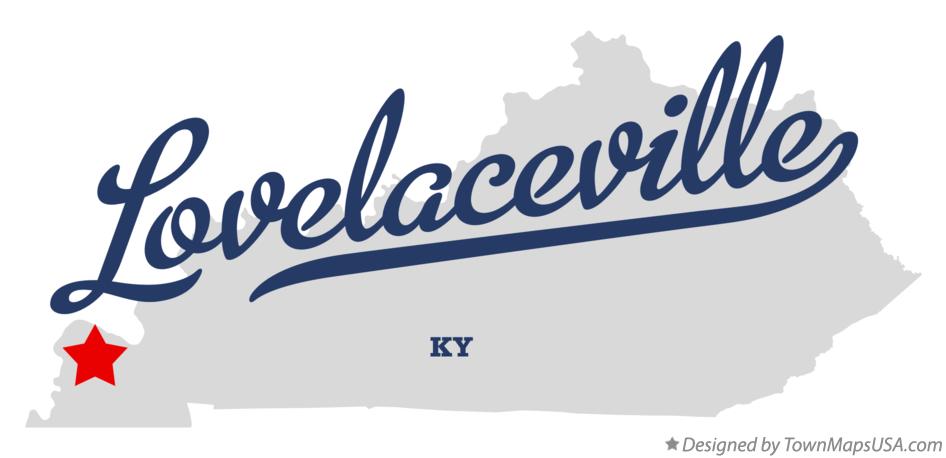 Map of Lovelaceville Kentucky KY