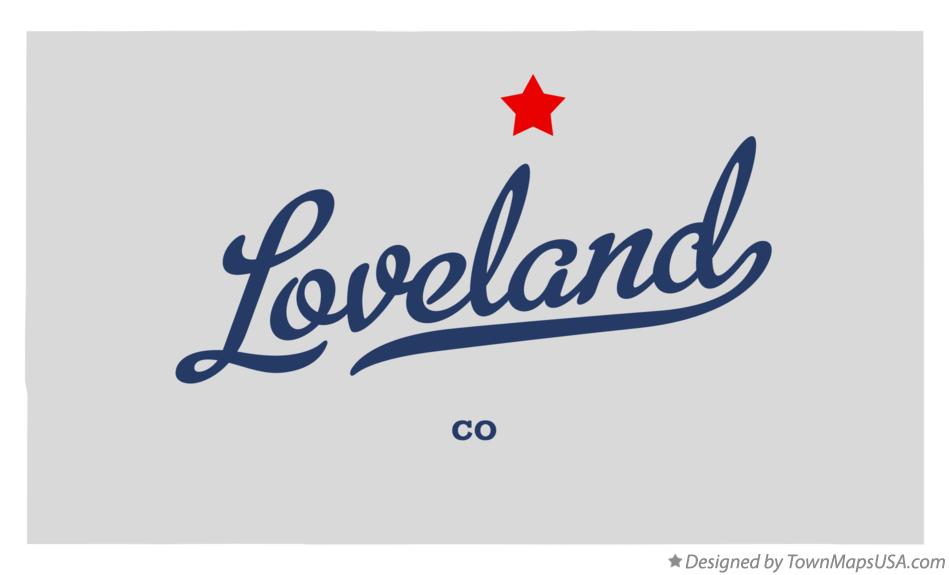 Map of Loveland Colorado CO