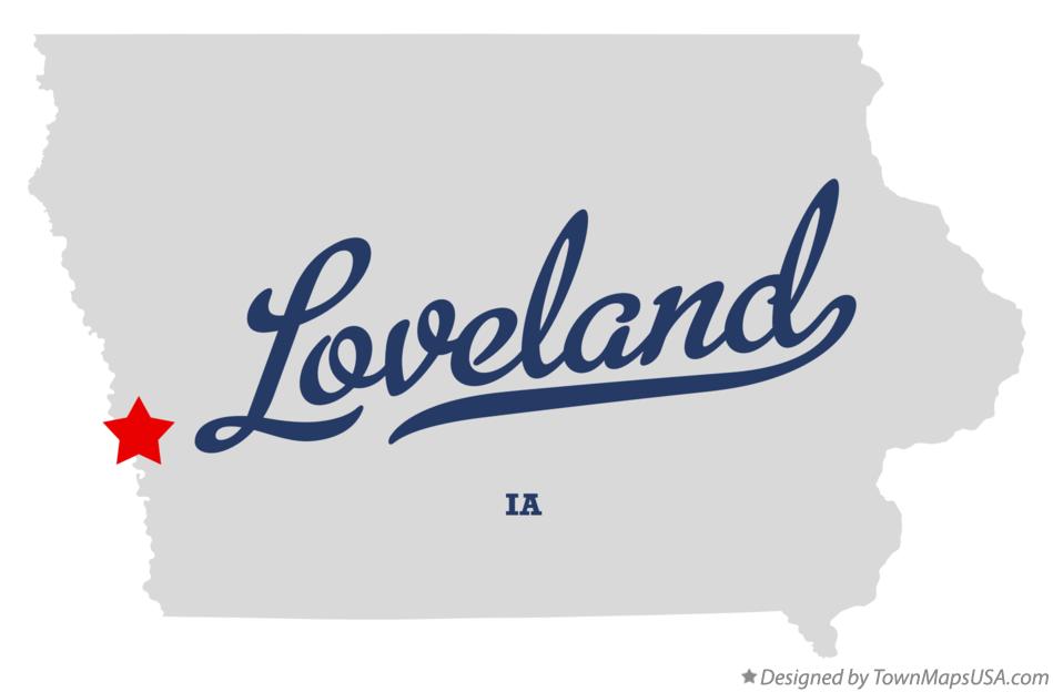 Map of Loveland Iowa IA