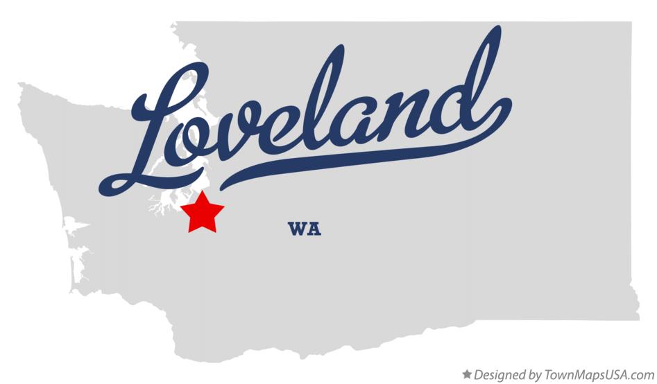 Map of Loveland Washington WA