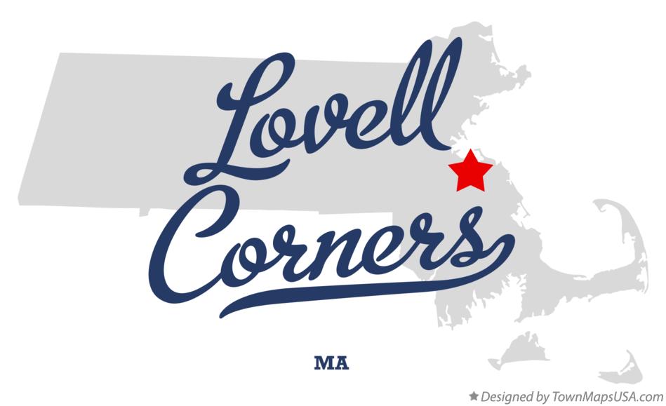 Map of Lovell Corners Massachusetts MA