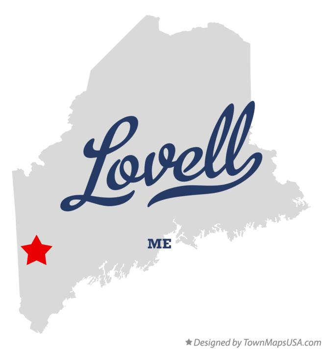 Map of Lovell Maine ME
