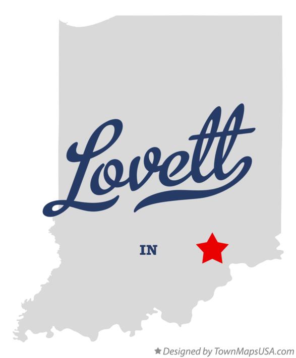 Map of Lovett Indiana IN