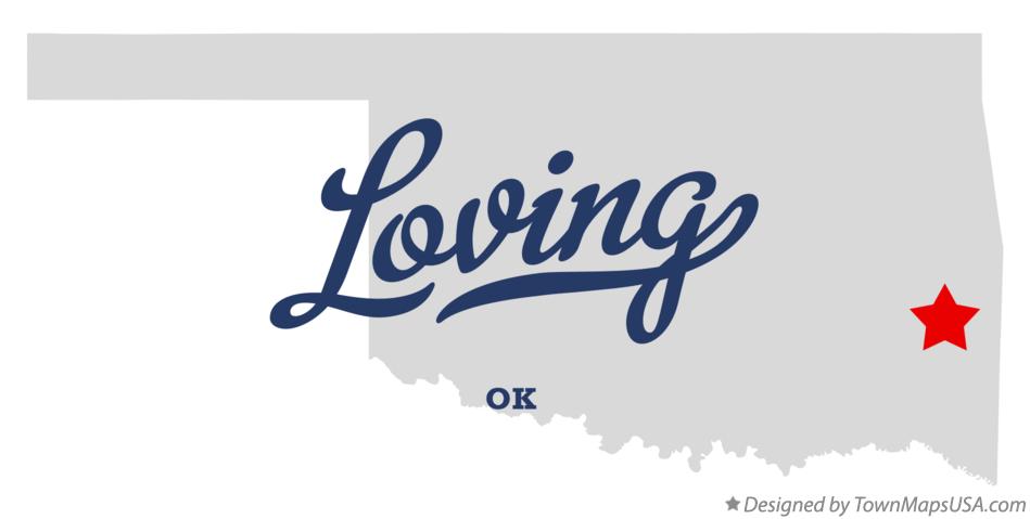 Map of Loving Oklahoma OK