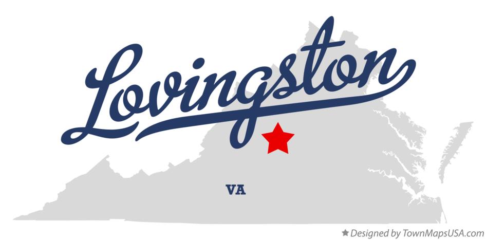 Map of Lovingston Virginia VA