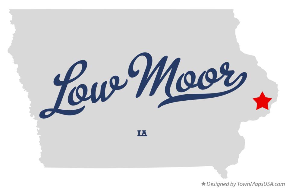 Map of Low Moor Iowa IA