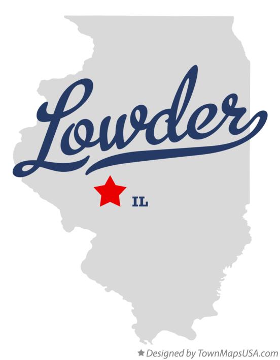 Map of Lowder Illinois IL