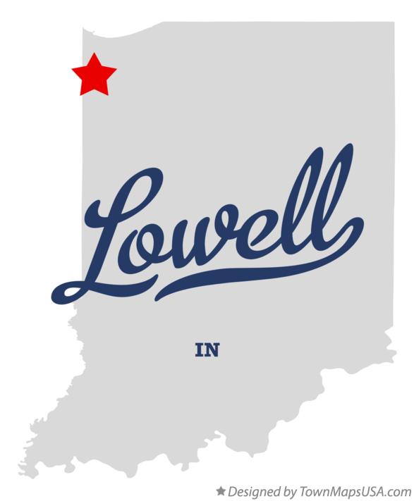 Map of Lowell Indiana IN