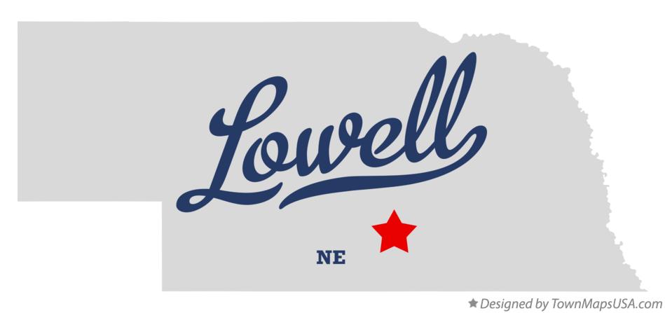 Map of Lowell Nebraska NE