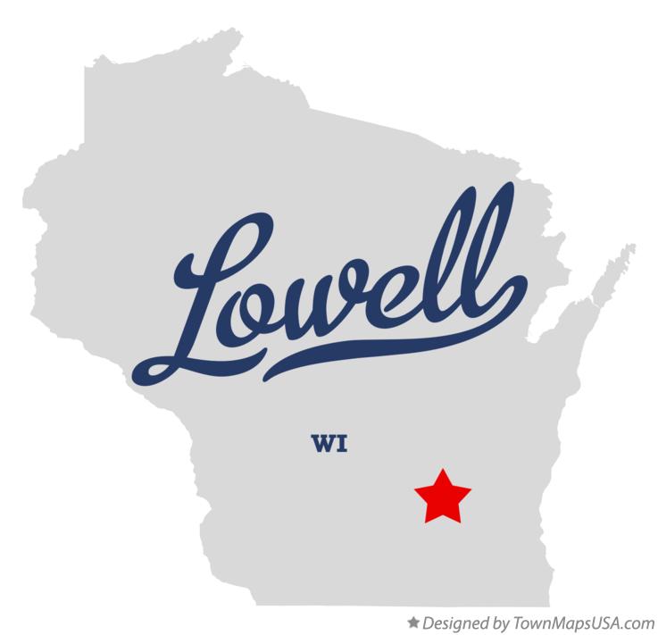 Map of Lowell Wisconsin WI