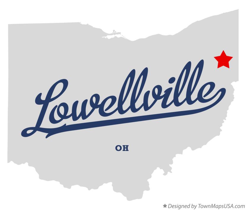 Map of Lowellville Ohio OH