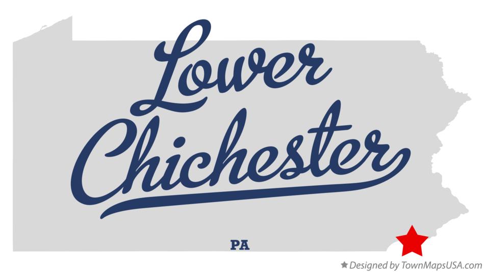 Map of Lower Chichester Pennsylvania PA