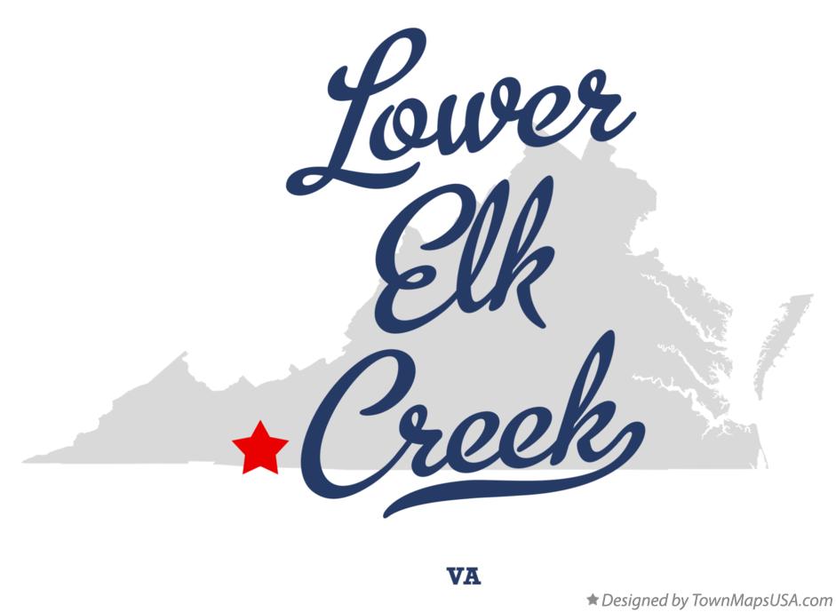 Map of Lower Elk Creek Virginia VA