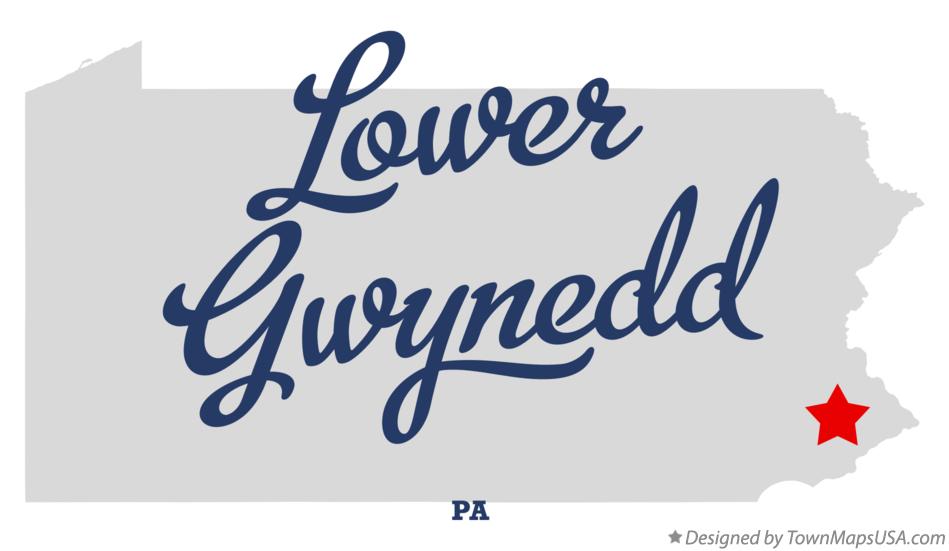 Map of Lower Gwynedd Pennsylvania PA