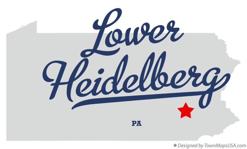Map of Lower Heidelberg Pennsylvania PA