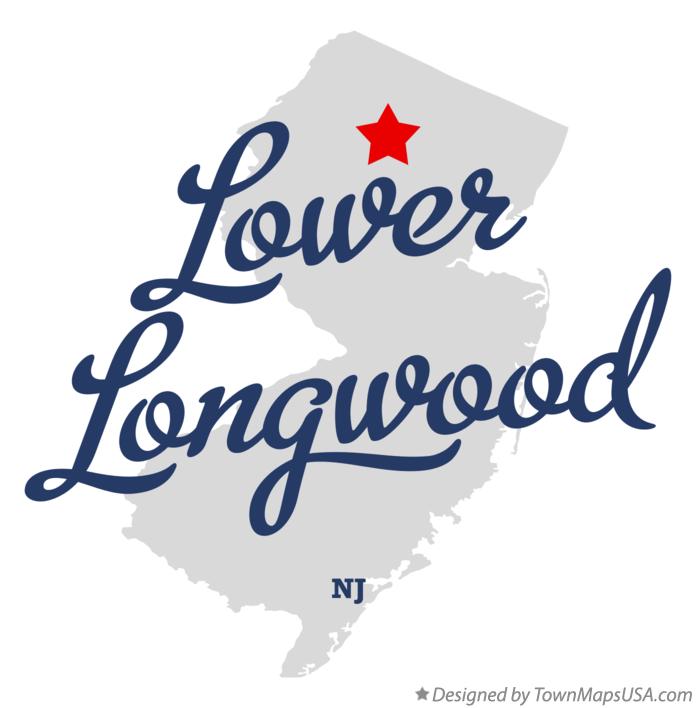 Map of Lower Longwood New Jersey NJ