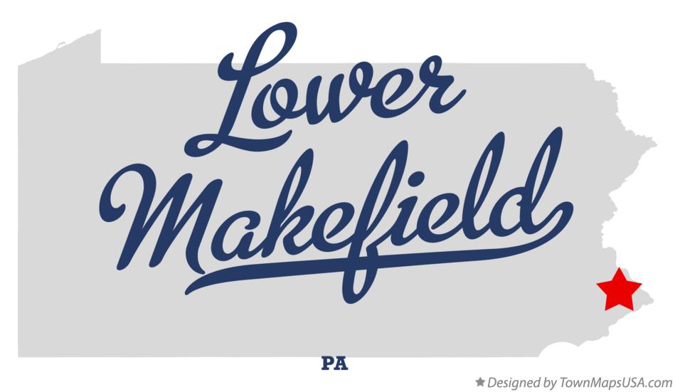 Map of Lower Makefield Pennsylvania PA