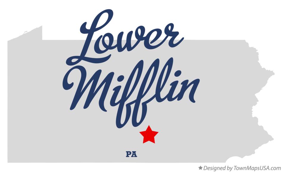 Map of Lower Mifflin Pennsylvania PA