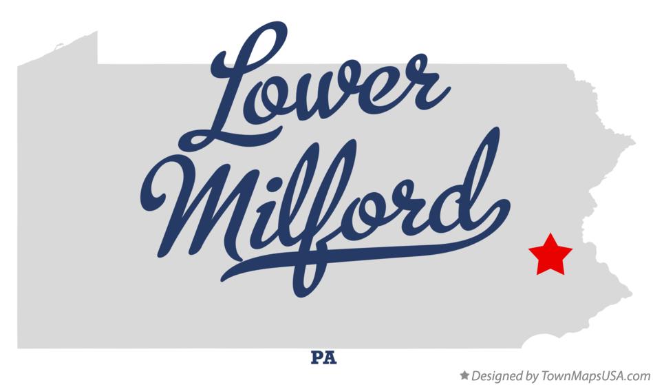 Map of Lower Milford Pennsylvania PA