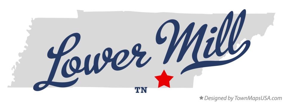 Map of Lower Mill Tennessee TN