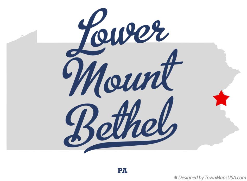 Map of Lower Mount Bethel Pennsylvania PA