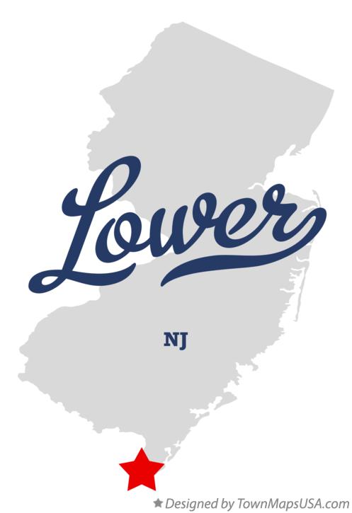 Map of Lower New Jersey NJ