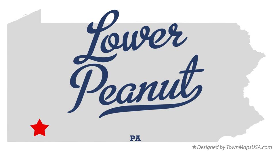Map of Lower Peanut Pennsylvania PA