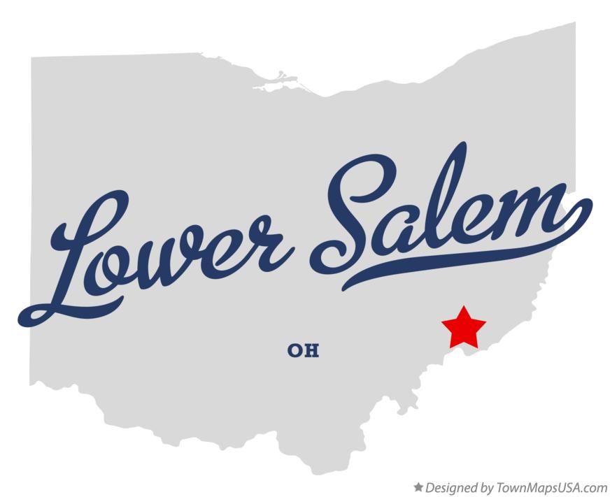 Map of Lower Salem Ohio OH