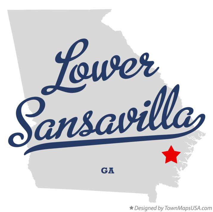 Map of Lower Sansavilla Georgia GA