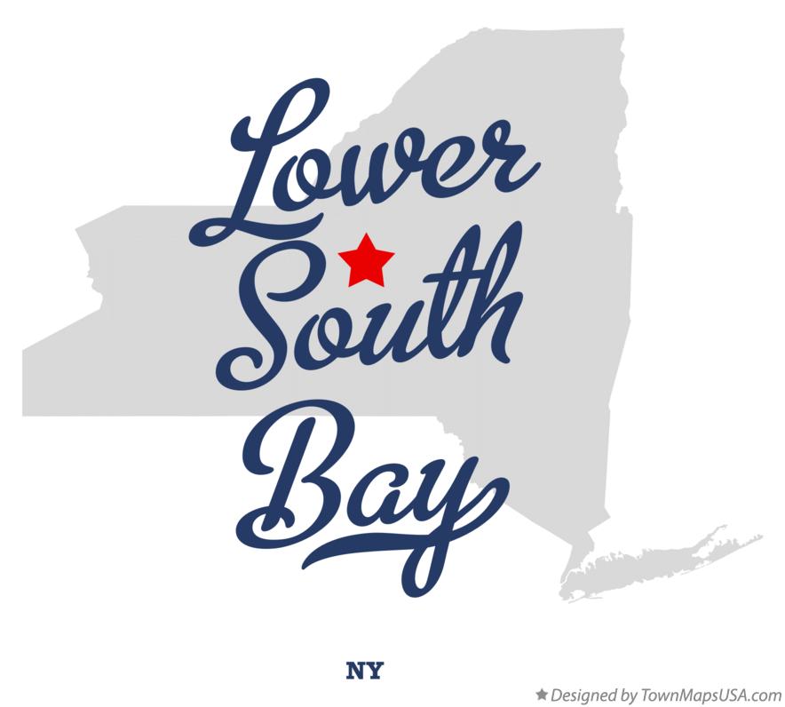 Map of Lower South Bay New York NY