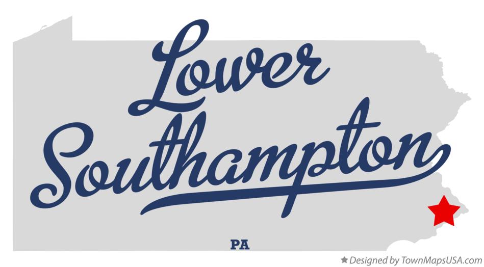 Map of Lower Southampton Pennsylvania PA