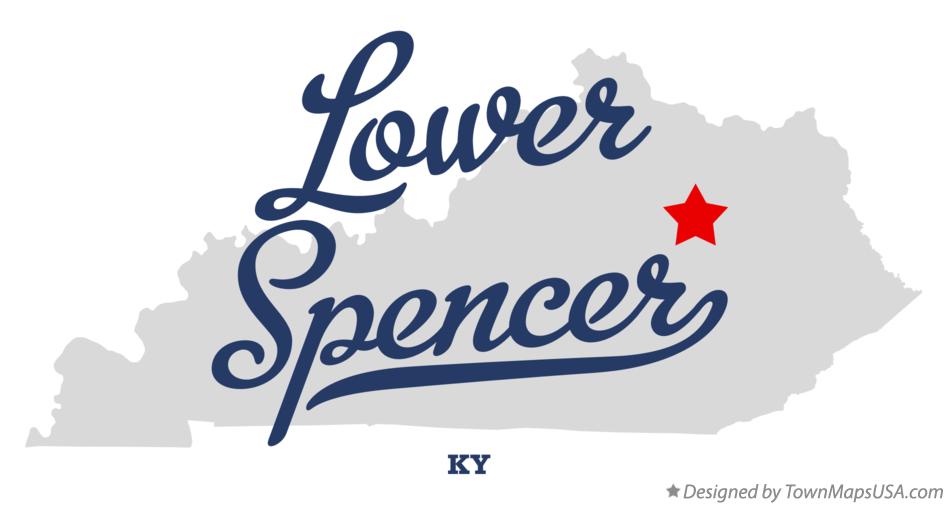 Map of Lower Spencer Kentucky KY