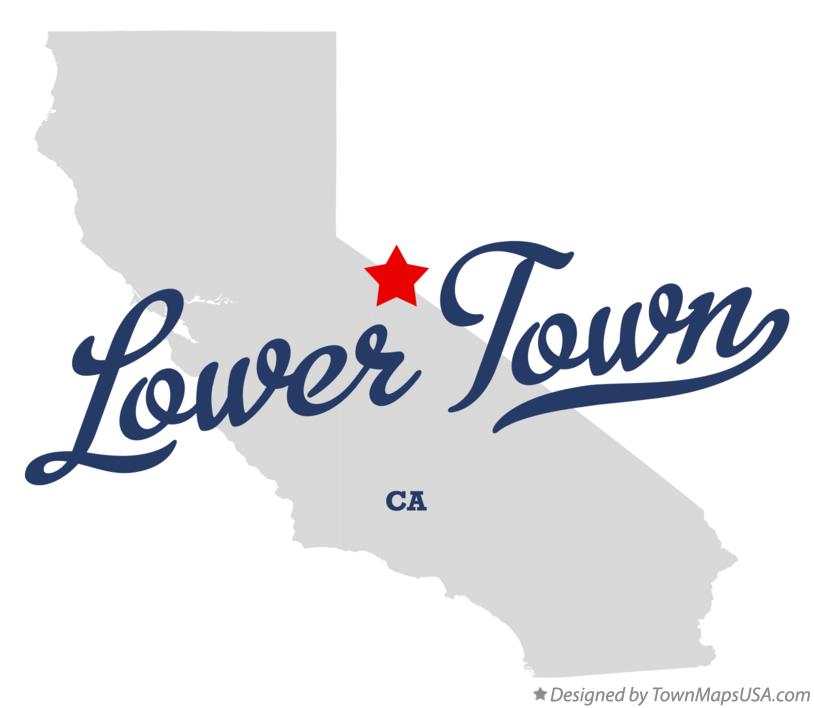 Map of Lower Town California CA
