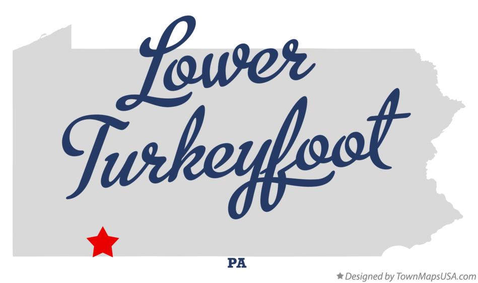 Map of Lower Turkeyfoot Pennsylvania PA