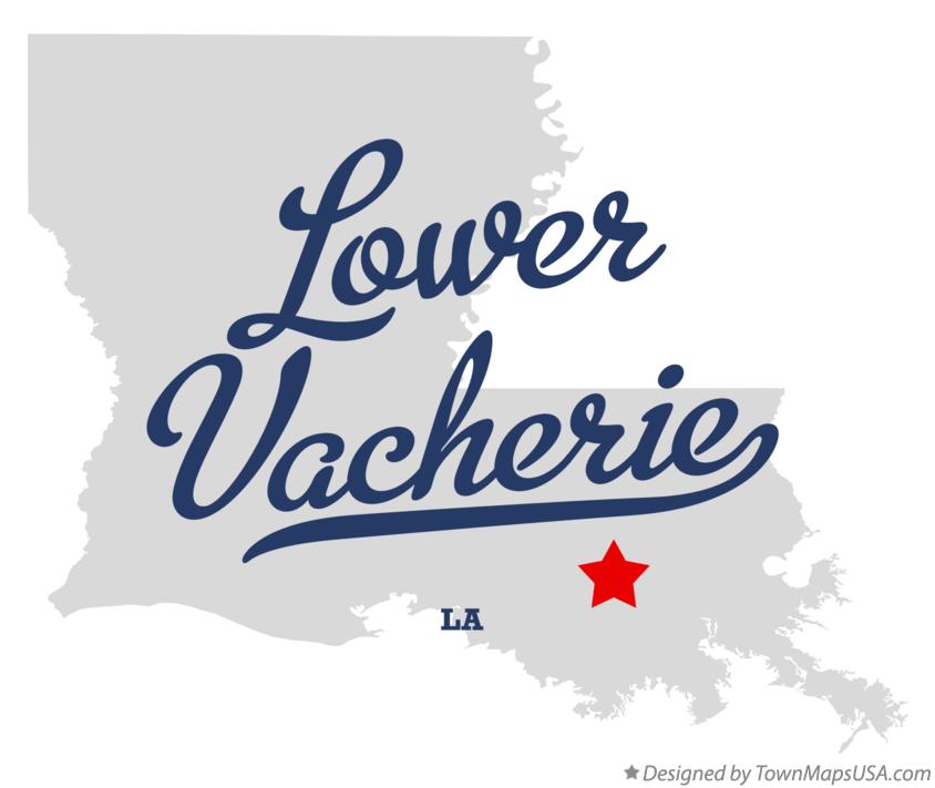 Map of Lower Vacherie Louisiana LA