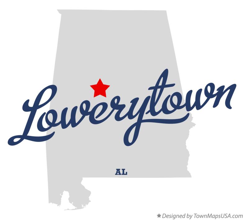 Map of Lowerytown Alabama AL